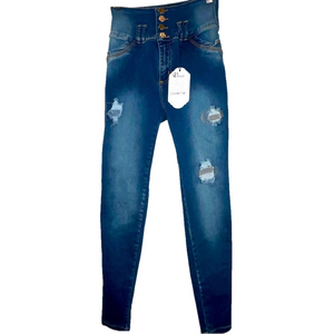 Pitbull Colombian Sexy Blue Jean Azul Leggings Push Up Booty Corset sexy Sz 5